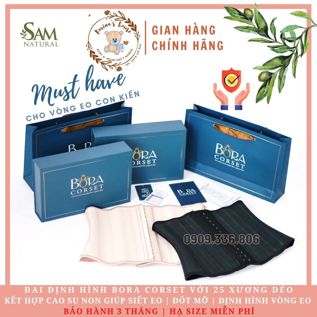 Đai nịt bụng, siết eo - đai Bora Corset định hình giảm eo