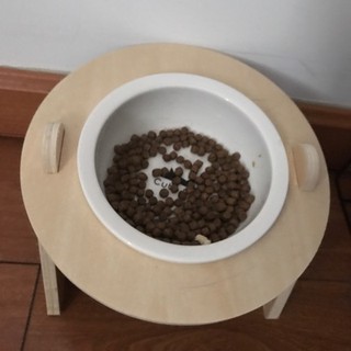 [order] bát thức ăn đế gỗ cho mèo cưng