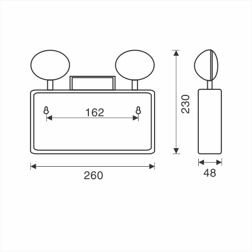 Đèn Led Sạc Khẩn Cấp 2W Treo Tường - PEMA21SW, Giá cho 1 cái