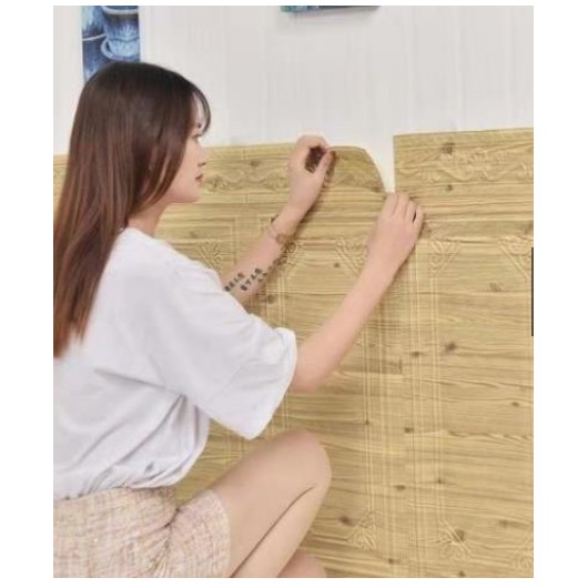 xốp dán chân tường cổ điển cao cấp vân gỗ khổ lớn 70*90 cm | BigBuy360 - bigbuy360.vn