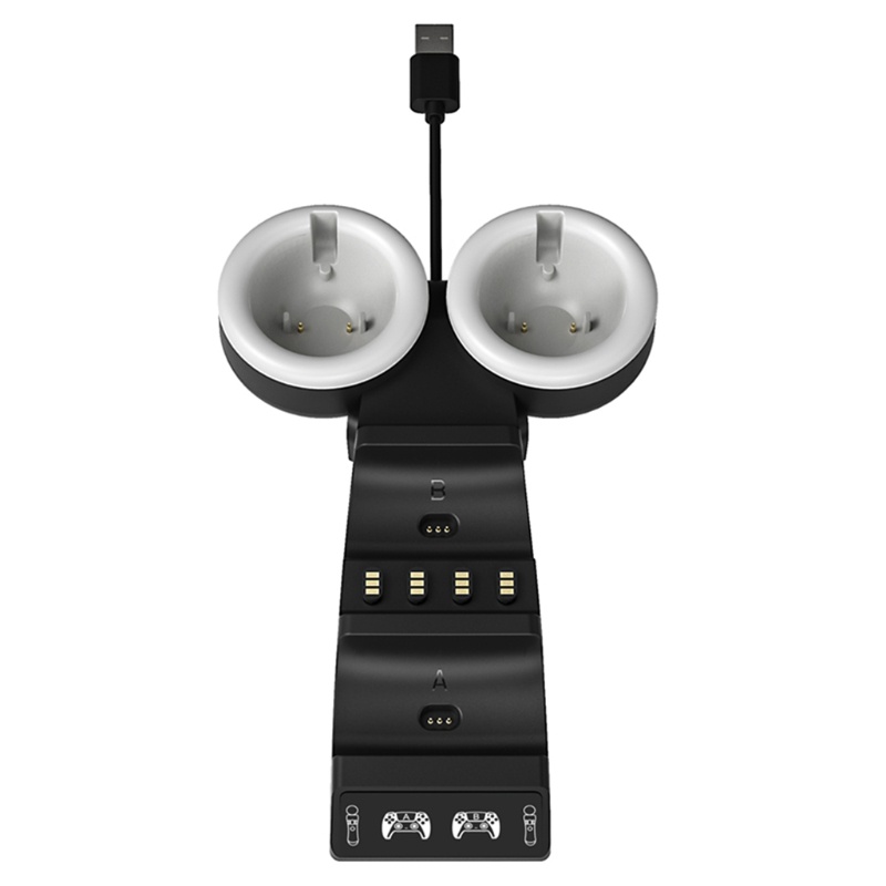 Hình ảnh Đế sạc có đèn LED cho PS5/PS VR MOVE tương thích với bộ điều khiển PS5 màu đen #4
