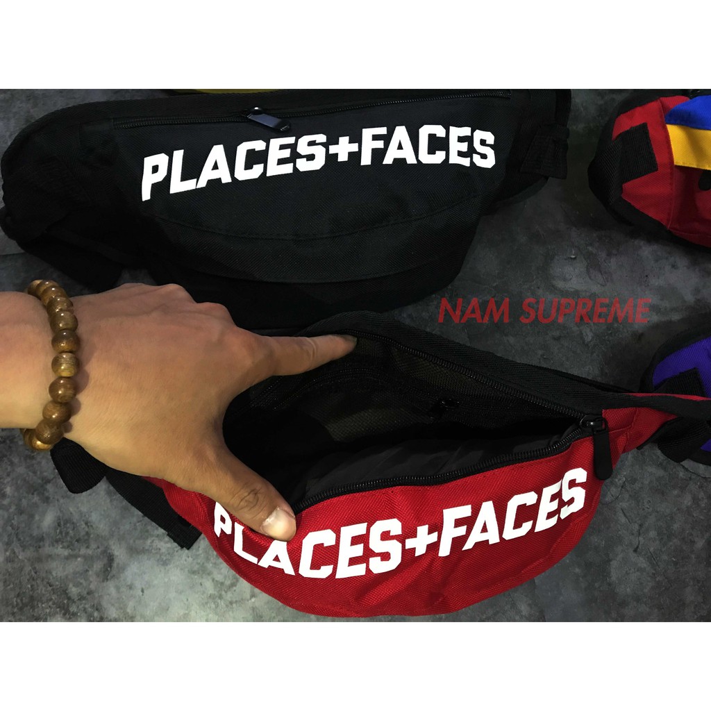 (ảnh thật) Túi bao tử Places + Faces | Hàng cao cấp - Phản quang