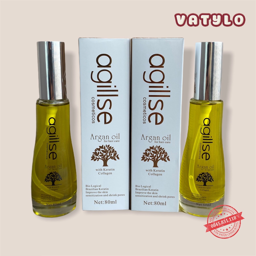 Tinh Dầu Dưỡng Tóc Phục Hồi Và Kích Mọc Tóc Agillse Argan oil 80ml [ Hàng Chính Hãng ] CT78