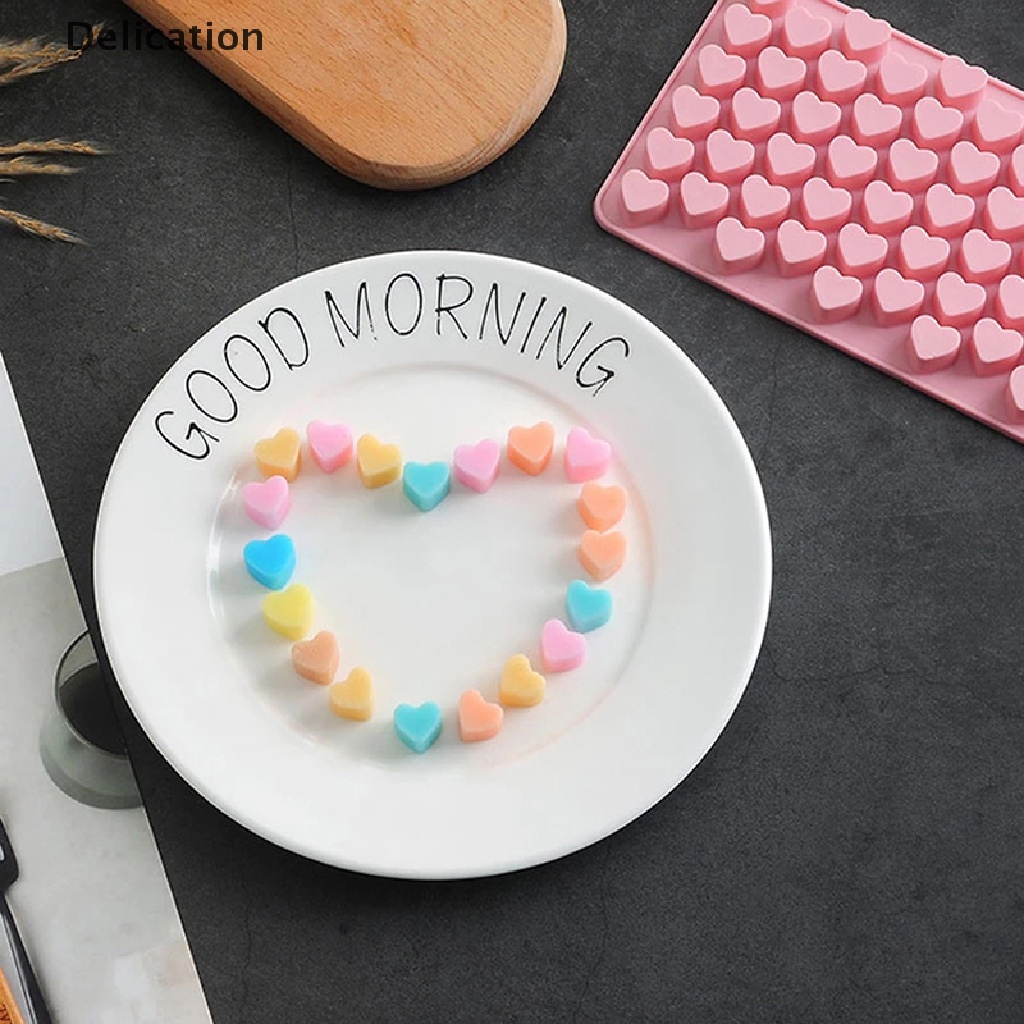 Khuôn Silicone Làm Sô Cô La 55 Ô Trái Tim mini