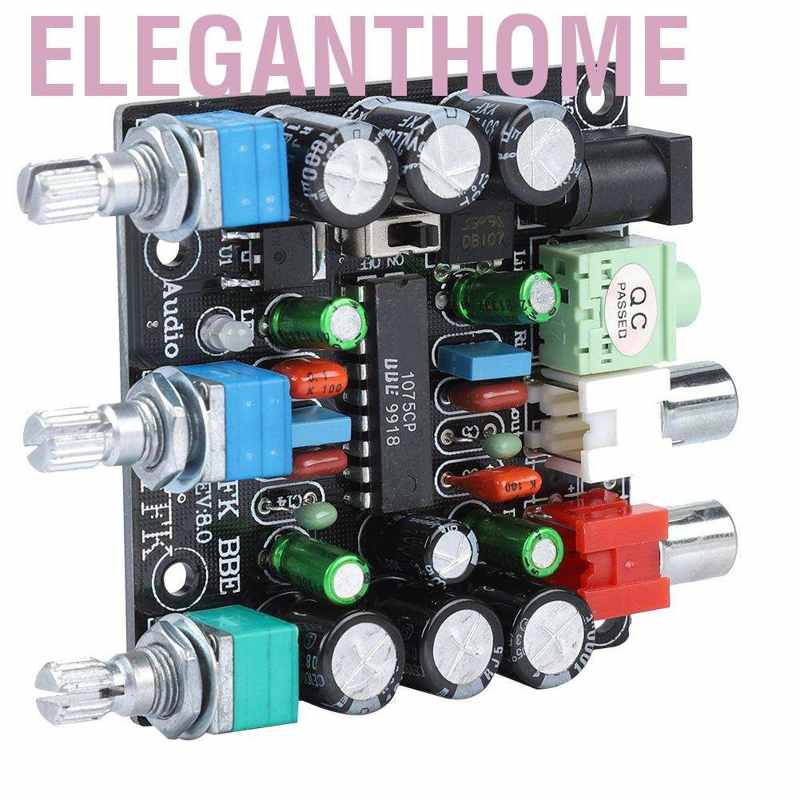 Eleganthome 2 Channel HiFi Sound Preamp Tone Board  Audio Mixer Module for Desktop Speaker