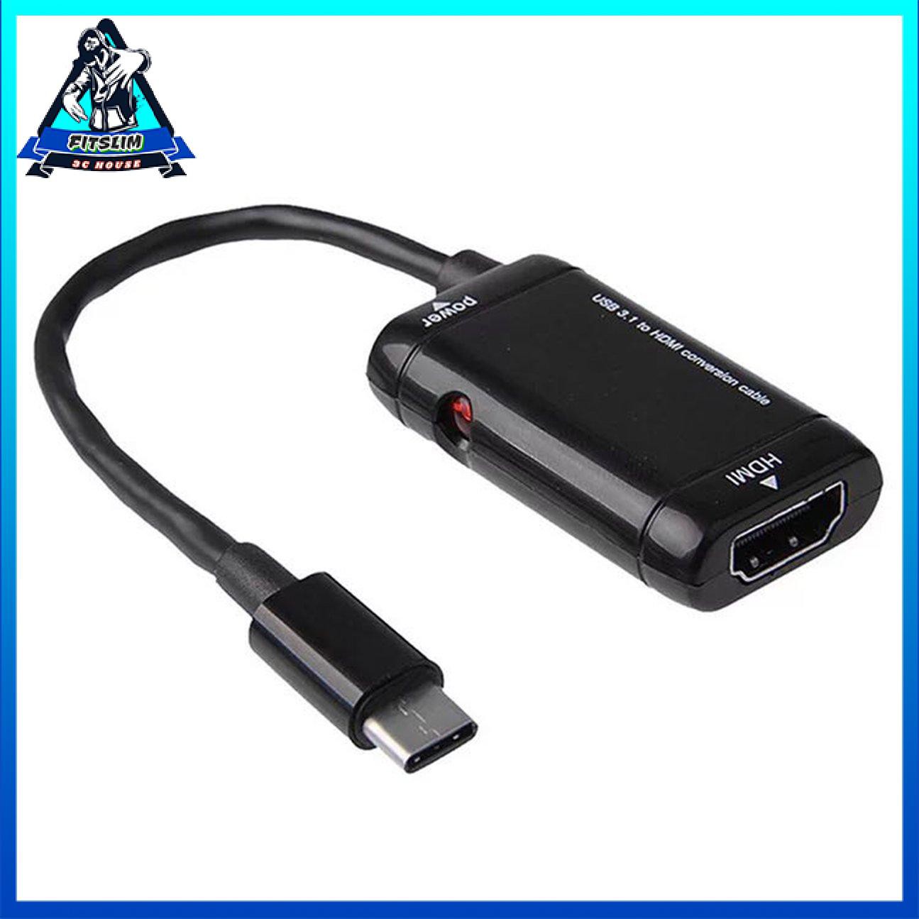 Bộ chuyển đổi USB-C loại C sang HDMI Cáp TV USB 3.1 cho máy tính bảng điện thoại MHL Android