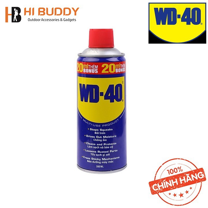 Dung dịch chống rỉ sét, bôi trơn WD-40 ( 191ml - 300ml - 412ml ) - làm sạch rỉ sét, dầu mỡ, chống gỉ, chống ẩm kim loại