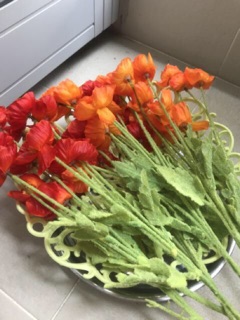 Combo hoa lụa ( hoa hồng, hoa trà, baby, bạch đàn)