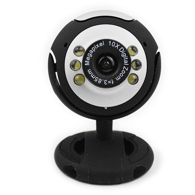 Clip-on Night Vision Six-lamp Computer Camera Laptop Webcam Video Zoom Home Lens