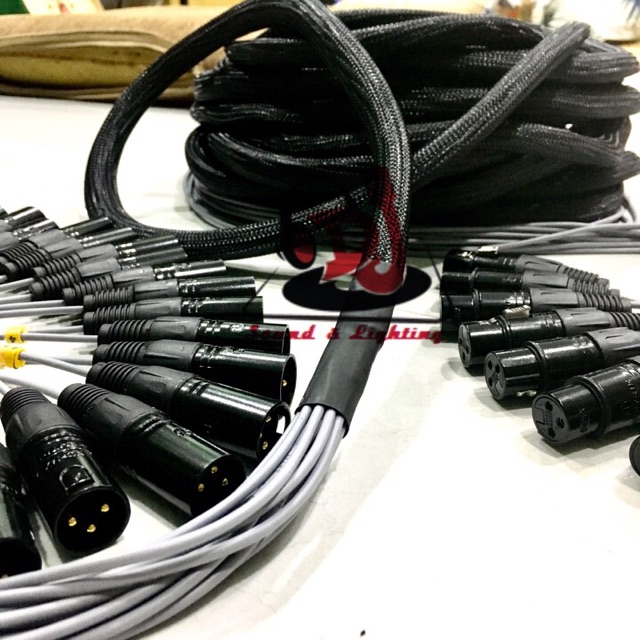 Dây micro trống jazz 8 đầu Jack canon dài 9m dây micro drum jazz 8 Mic