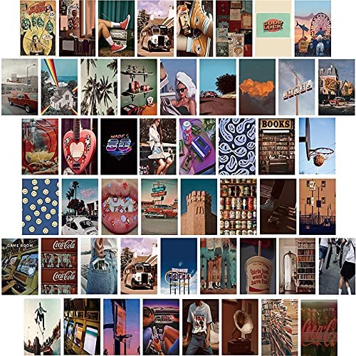 Combo 16 tấm Wall Collage dán tường- theme Retro