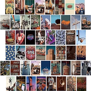 Combo 16 tấm Wall Collage dán tường- theme Retro