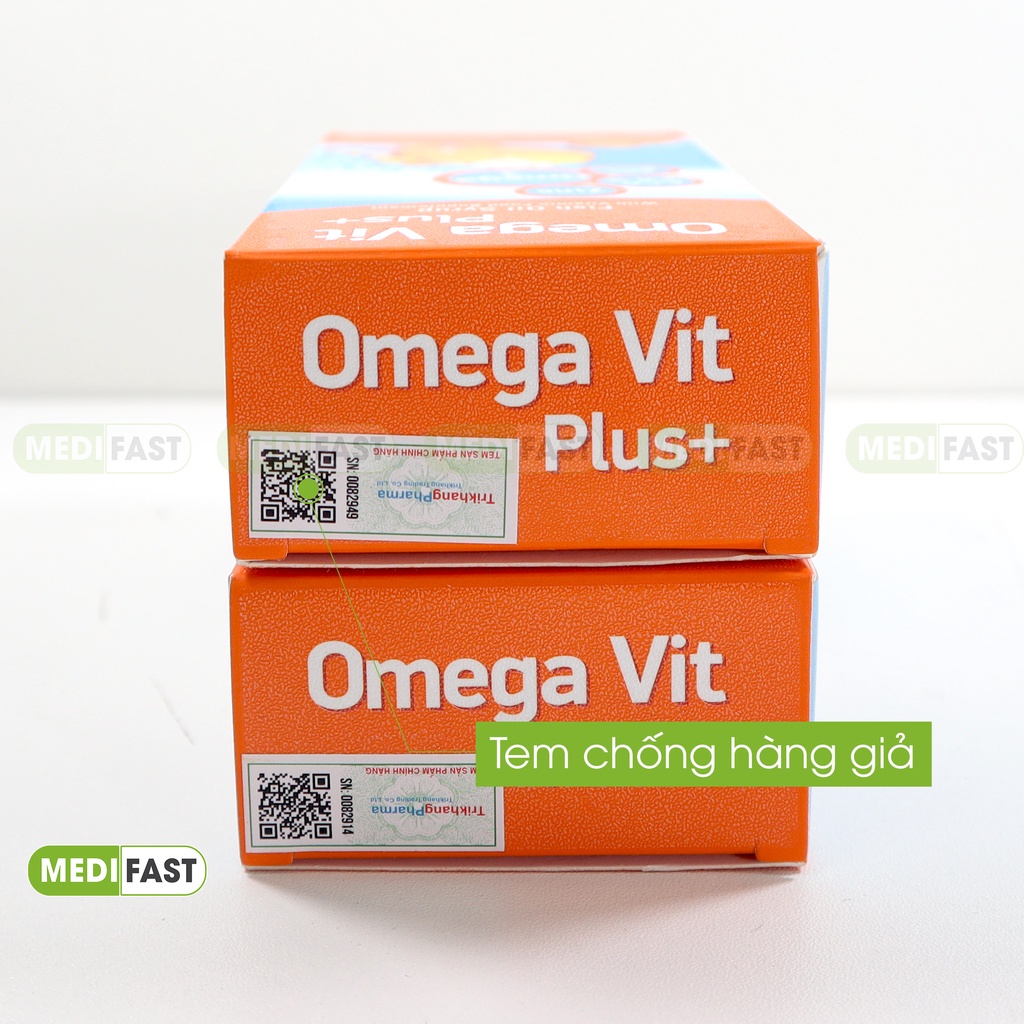 Bổ Sung Omega 3 - Omega Vit Plus+ Vitamin Và Khoáng Chất DHA EPA Giúp Bé Phát Triển, Tốt Cho Não Bộ Và Mắt - Chai 100ml