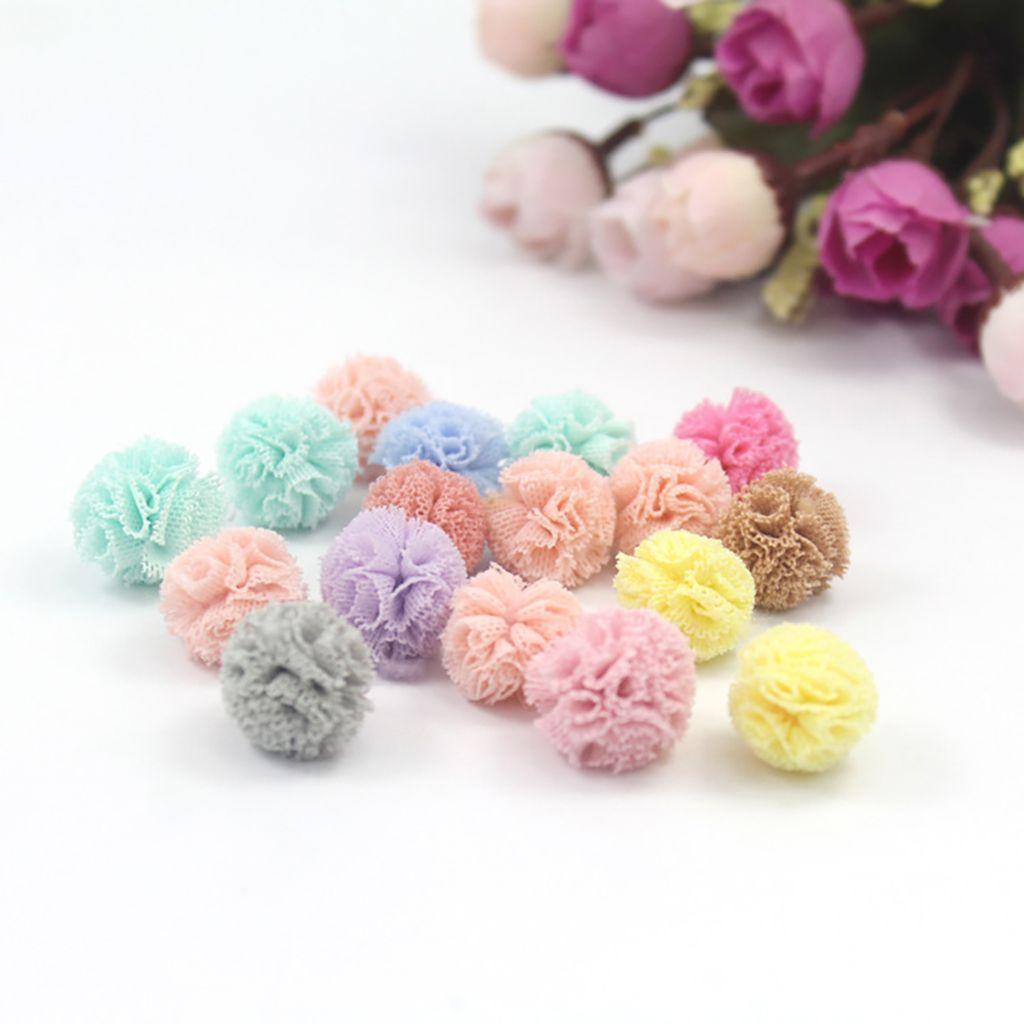 JARRED Dây Buộc Tóc Phối Ren Co Giãn Đính Bóng Lông Xinh Xắn