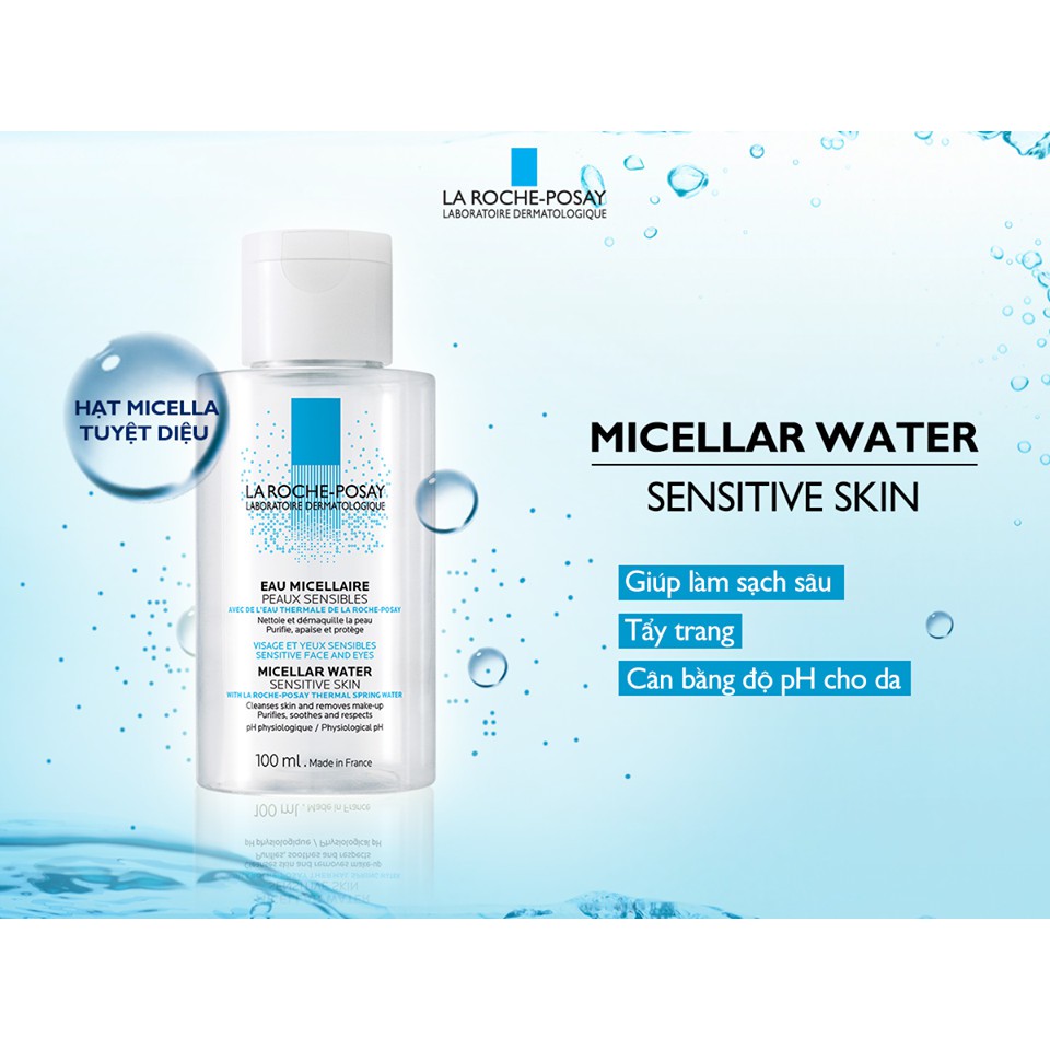 Nước tẩy trang cho da nhạy cảm La Roche Posay Micellar Water Ultra Sensitive Skin (100ml - 200ml - 400ml) | BigBuy360 - bigbuy360.vn