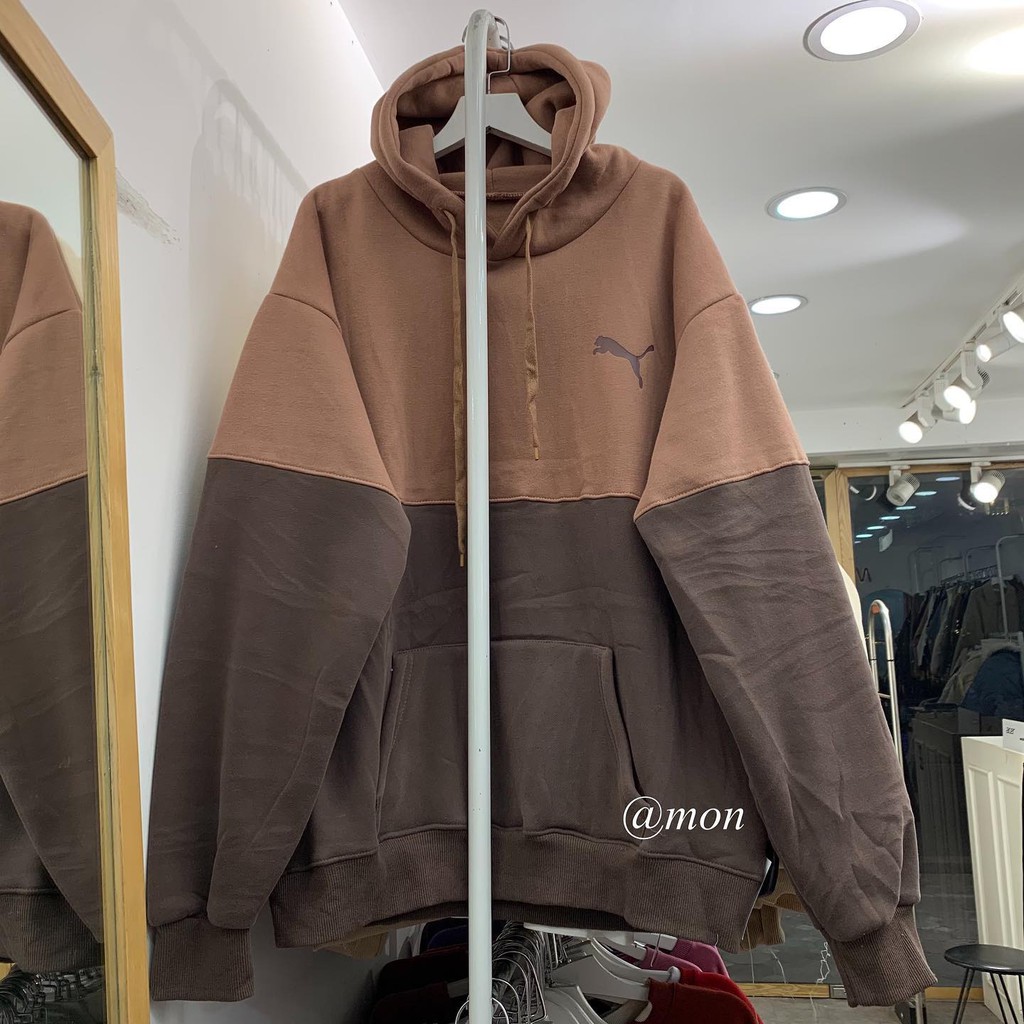 2012034 Áo hoodie nỉ bông phối màu, áo nỉ bông nữ ulzzang freesize | BigBuy360 - bigbuy360.vn