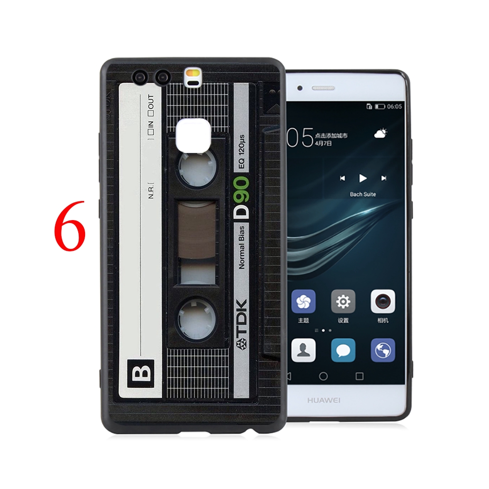 Ốp Điện Thoại Tpu Mềm Hình Băng Cassette Cổ Điển Cho Huawei P8 P9 P10 Lite Mini