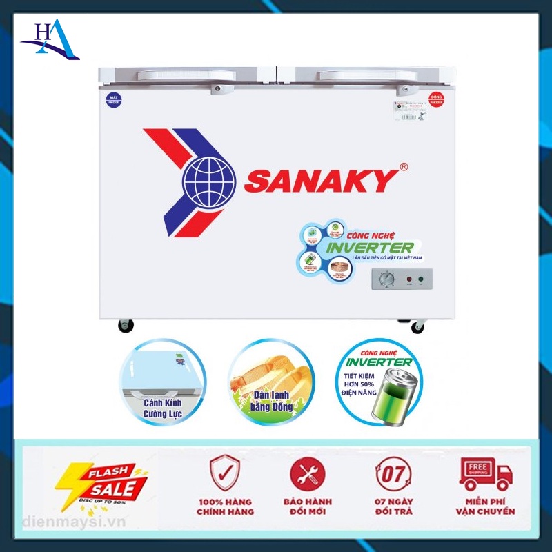 Tủ đông Mát Sanaky Inverter 280 lít VH-2899W4K (Miễn phí giao tại HCM-ngoài tỉnh liên hệ shop)