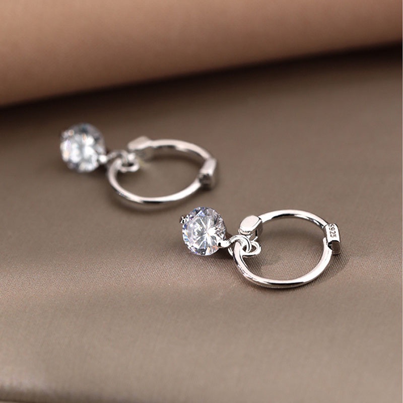 Bông tai mạ bạc 925 đính kim cương giả gợi cảm