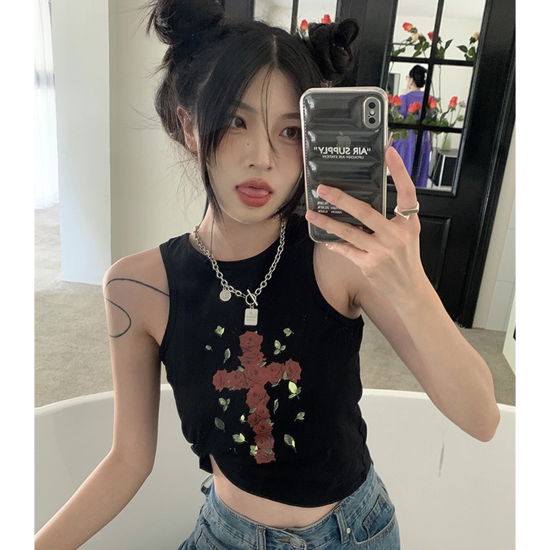 Áo Thun Tay Ngắn Dáng Rộng In Họa Tiết Phong Cách Retro Thời Trang Mùa Hè Cho Nữ