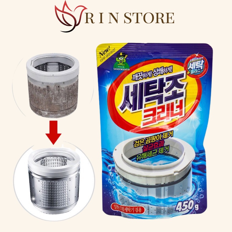 Bột Tẩy Vệ Sinh Lồng Máy Giặt, Làm Sạch Lồng Giặt Hàn Quốc Sandokkaebi