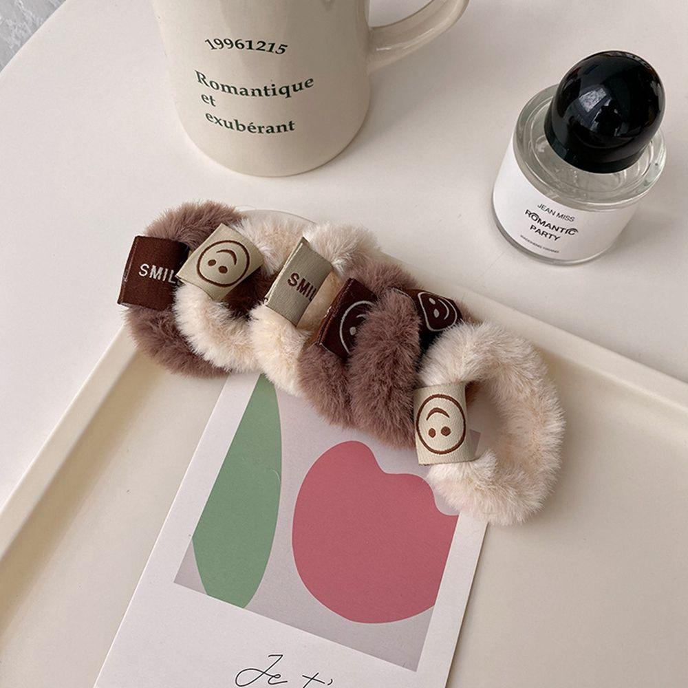 Dây Buộc Tóc Co Giãn Phối Lông Đơn Giản Cho Nữ