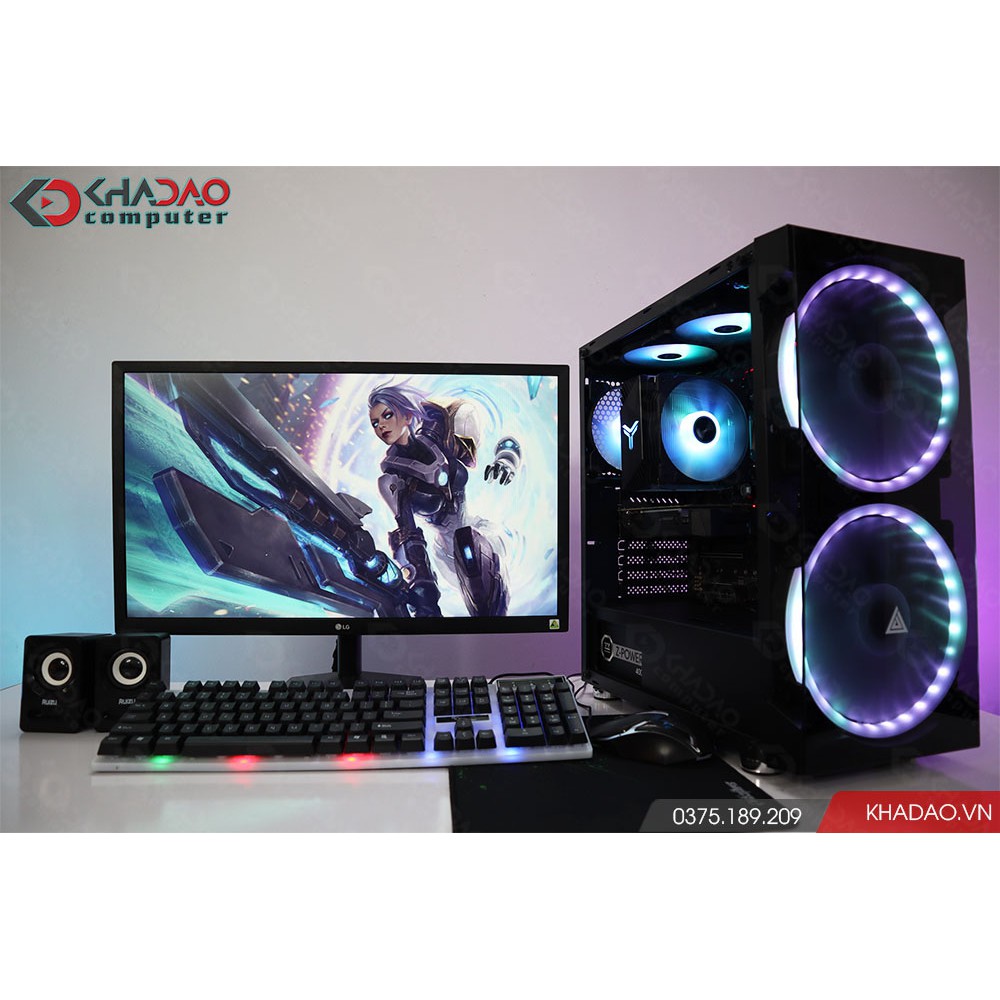 Máy tính chơi game Core I5 + Màn 22" FHD Warzone, PUBG, CS:GO, LOL, Valorant| BH 36 tháng, tặng phím chuột, pad, loa | BigBuy360 - bigbuy360.vn