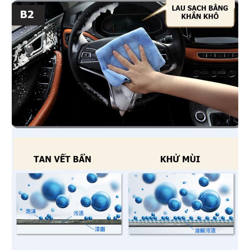 Chai Tạo bọt vệ sinh nội thất ô tô đa năng Dạng Bọt hiệu Camel siêu sạch , giúp tẩu sạc vết bẩn , an toàn cho da tay