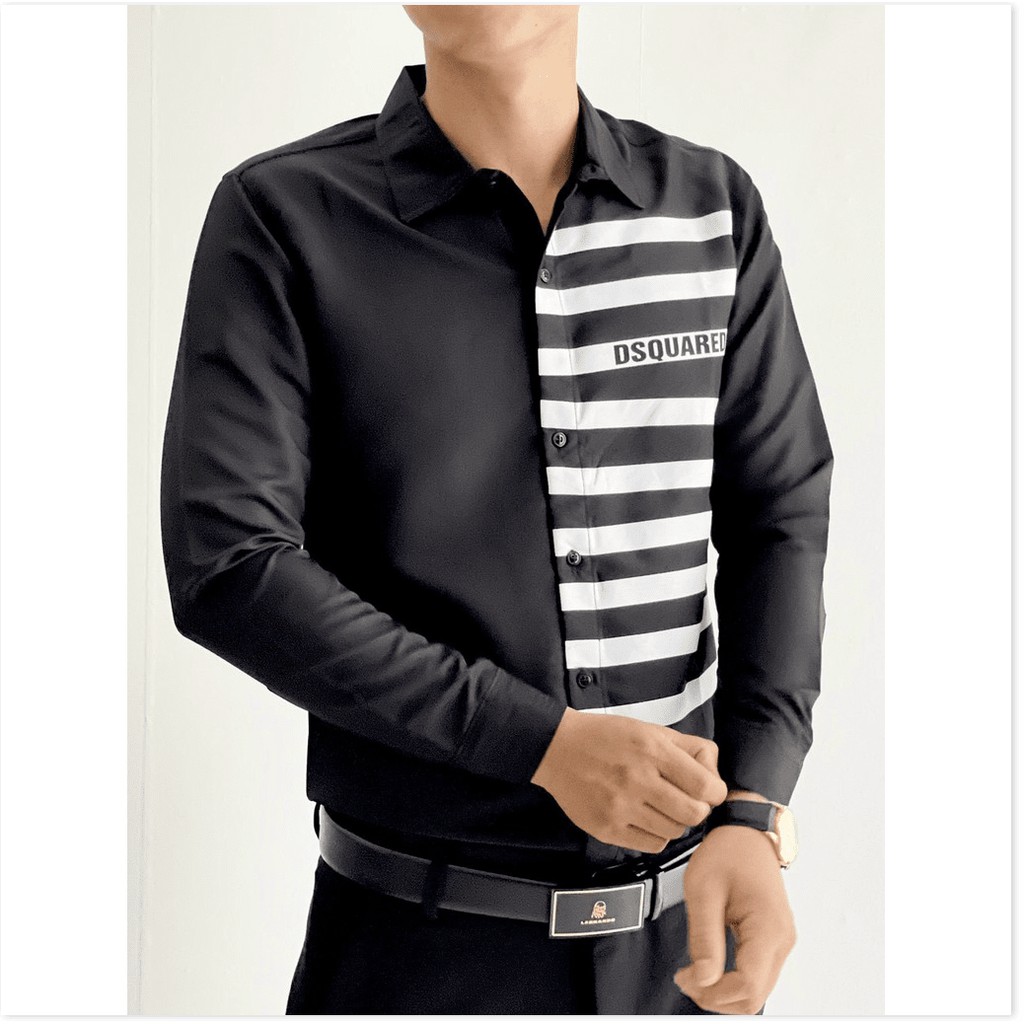 SƠ MI NAM KẺ SỌC 2 MÀU HÀN QUỐC THỜI TRANG KOKO MI