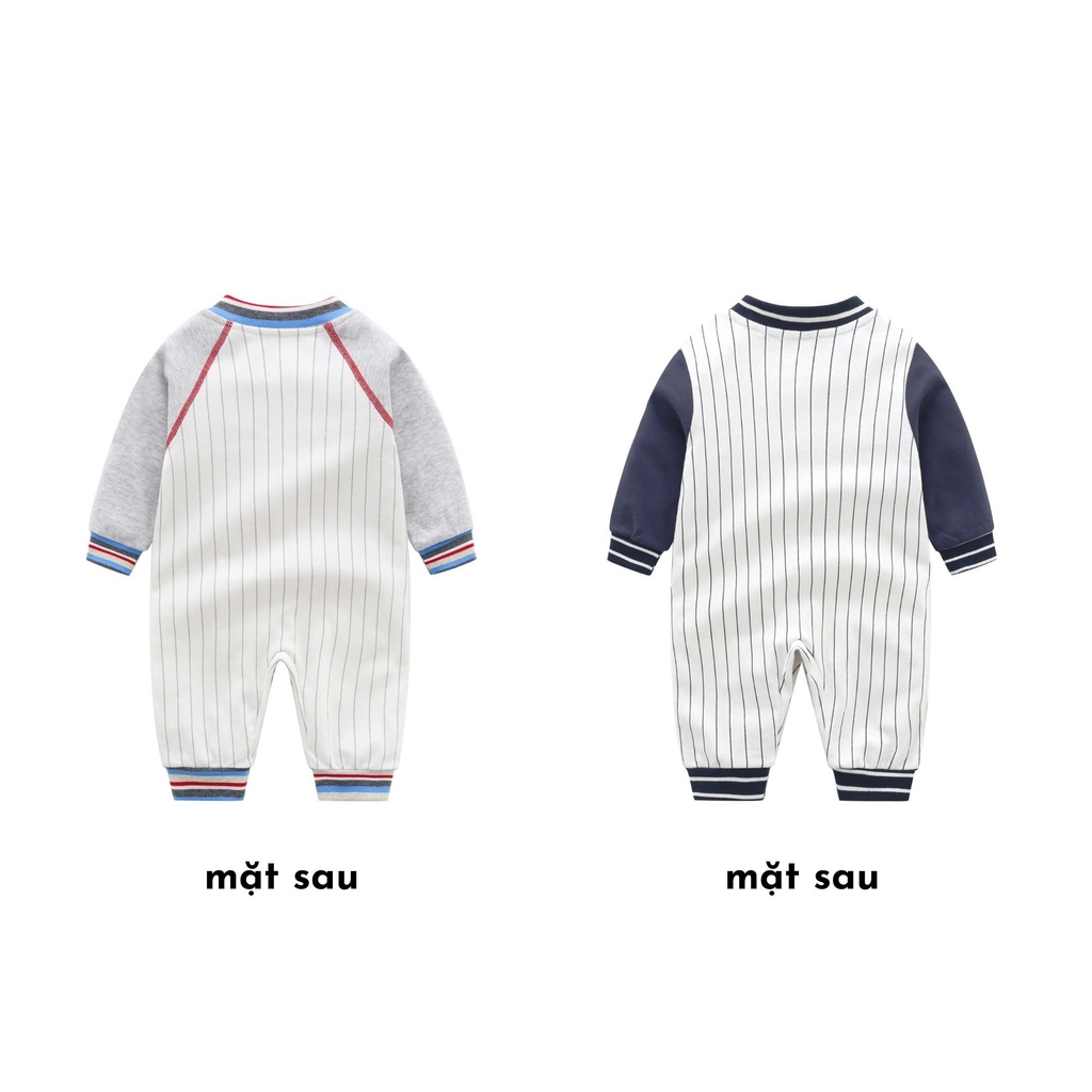 Body Dài Tay Cho Bé Trai, Body Bé Trai Liền Thân Phong Cách Thể Thao Thanh Hằng Baby 3 - 11 Kg