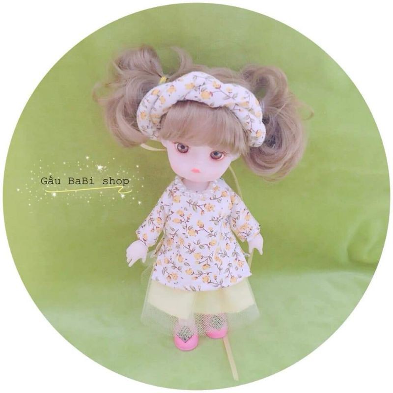 Set áo dài búp bê size doll bông 20cm, 15cm, 1/6, 1/8, 5inch, nendoll, blythe, animator 40cm