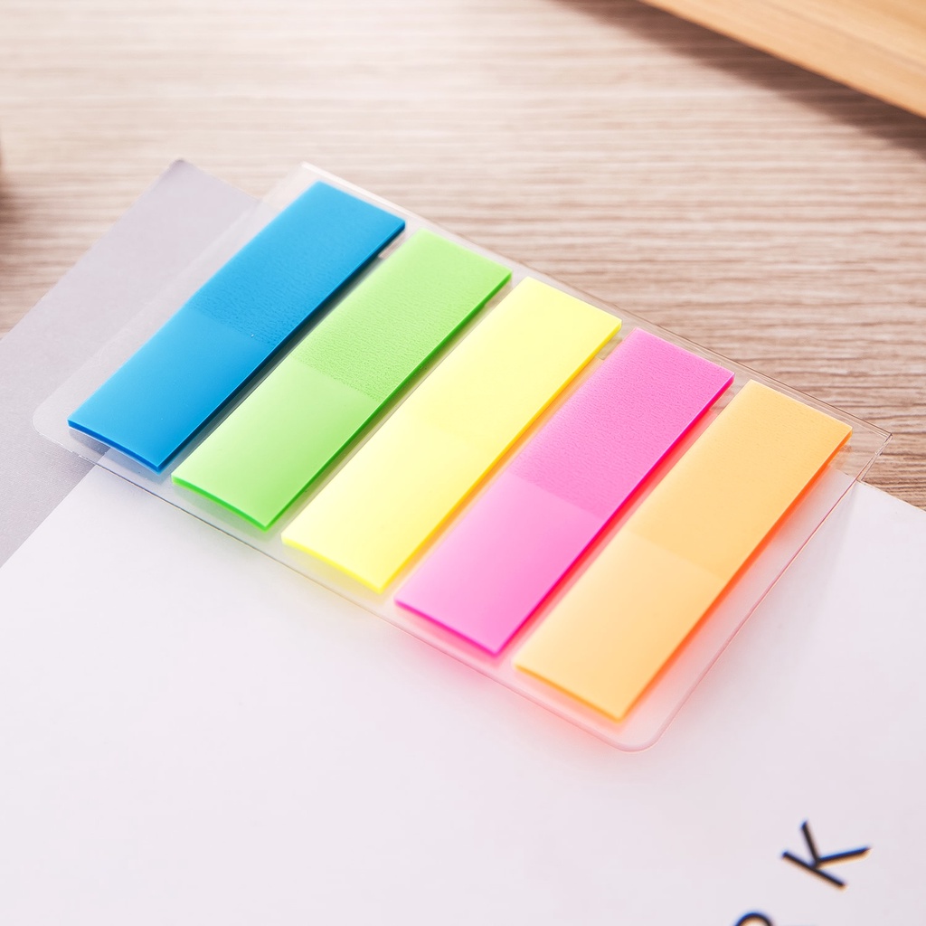 Set 20 tờ giấy ghi chú 5 màu 44*12mm nhiều màu sắc tiện dụng