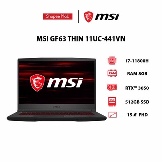 Laptop MSI GF63 11UC-441VN (i7-11800H | 8GB | 512GB | RTX™ 3050 4GB | 15.6' FHD | Win 10)