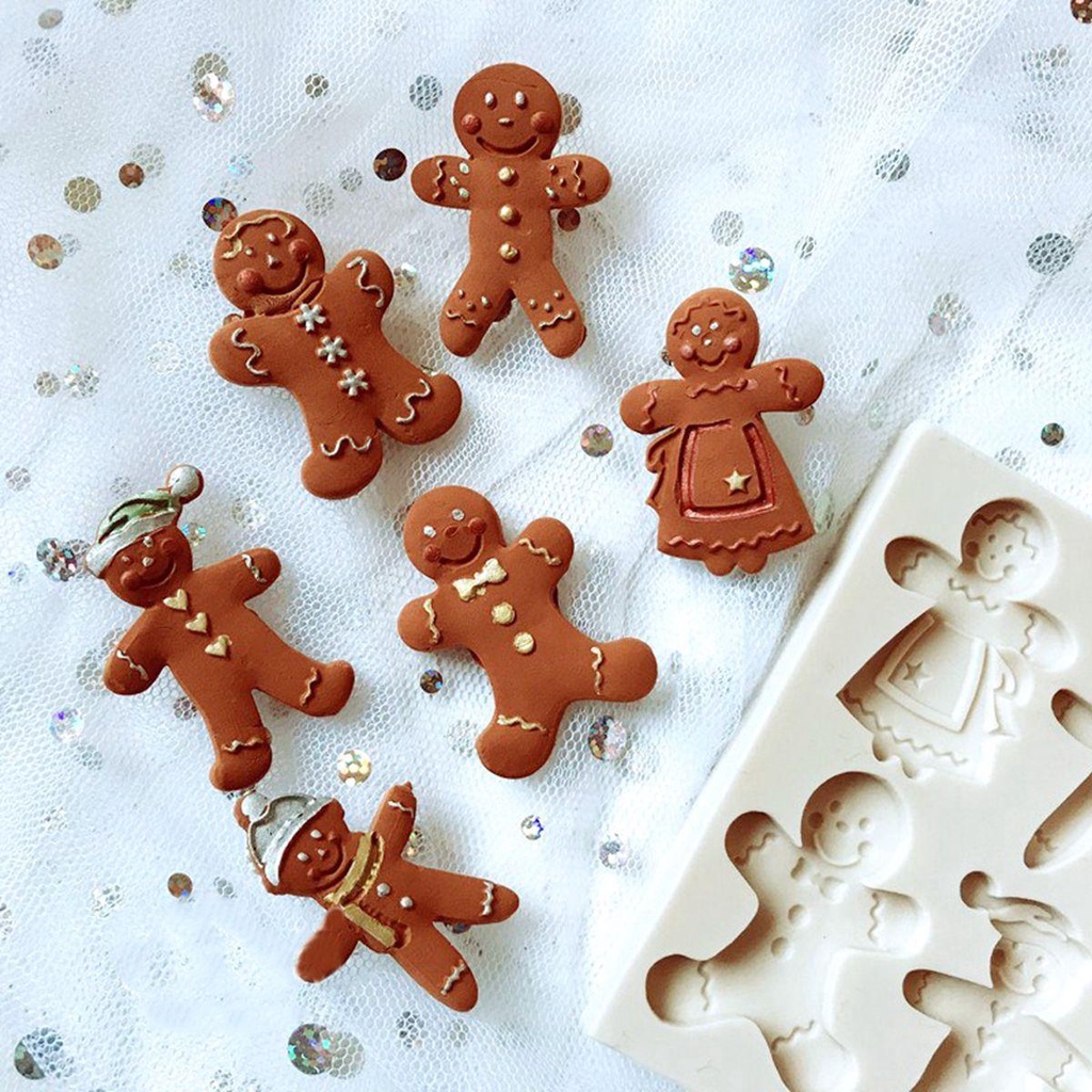 Khuôn Silicone Tạo Hình Làm Bánh Kẹo Hình Giáng Sinh 3D DIY