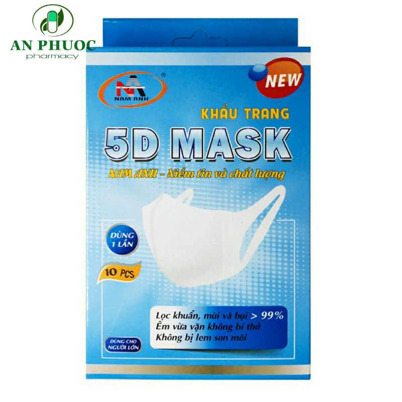 KHẨU TRANG 5D MASK 10 CÁI