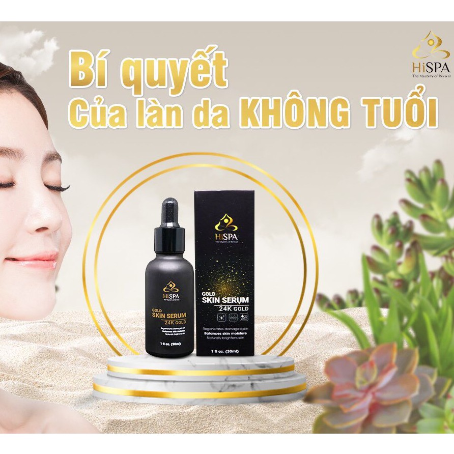 Serum Hispa Gold skin 24k – Tinh chất vàng giúp da trắng sáng,mịn màng, ngăn ngừa lão hóa (30ml)