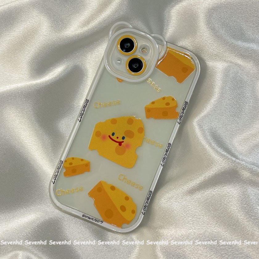 Ốp Điện Thoại Họa Tiết Tai Gấu / Phô Mai Cho iPhone 13 12 11 Pro Max Xs Max Xr X 7 8 6 6s Plus