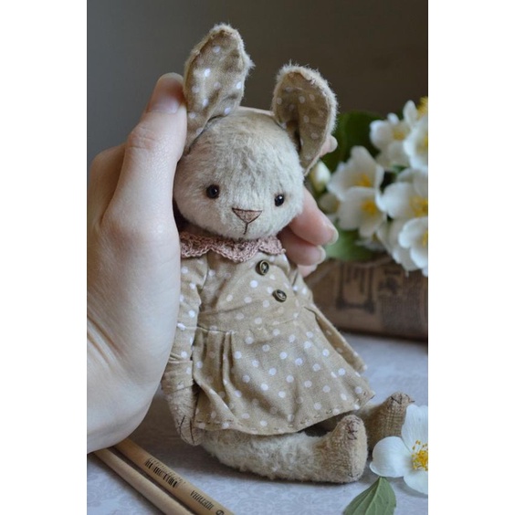 DIY nguyên liệu tự thêu thỏ bông mini size- kit handmade RABBIT tự làm quà tặng- BÁCH HÓA NA NA