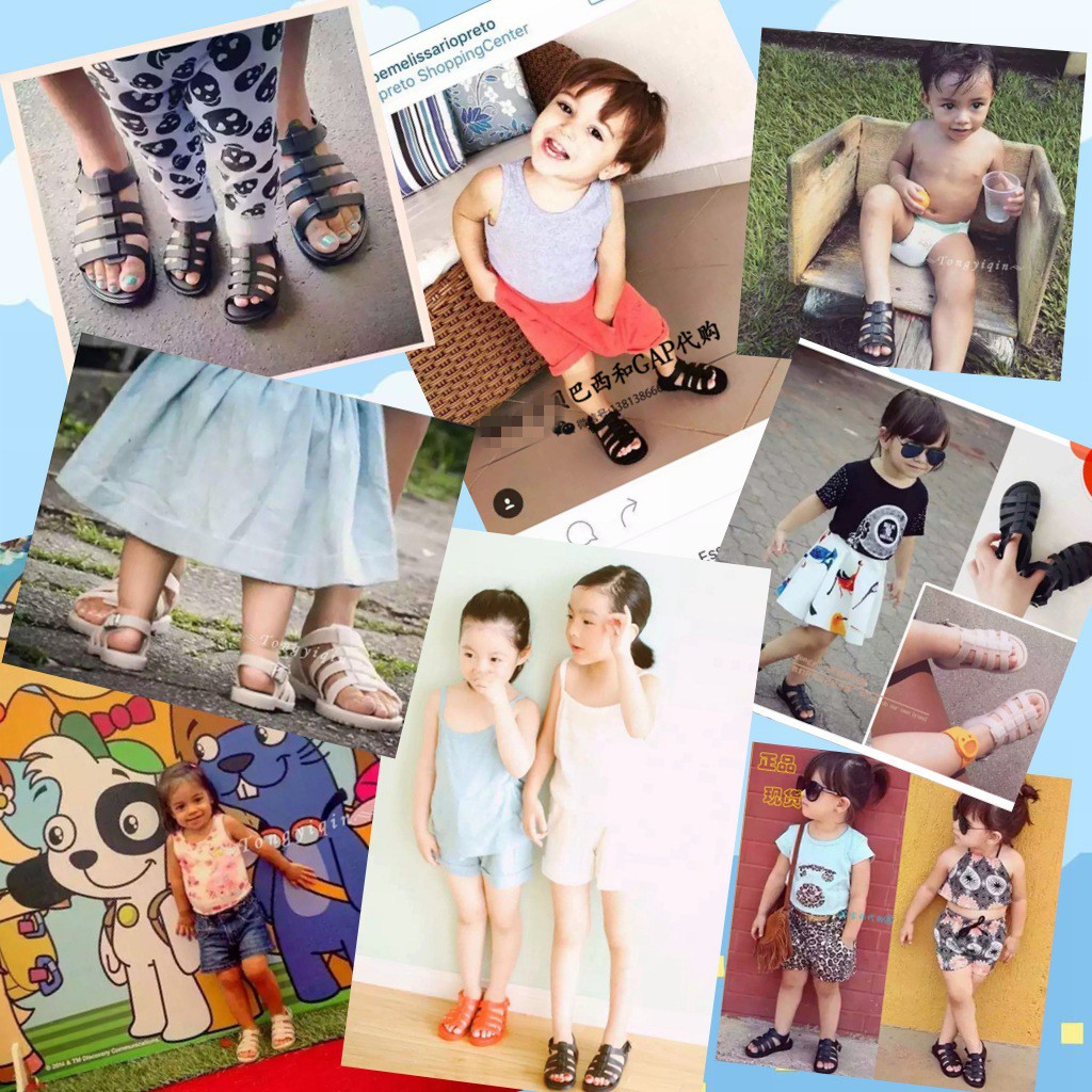 Sandal cho bé nhựa thơm dẻo minimelissa siêu mềm êm phong cách Hy Lạp