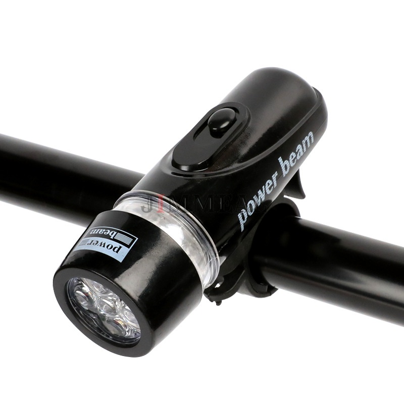 Bộ Đèn Pin Xe Đạp Và Đèn Chiếu Hậu Power Beam 5 LED WJ-101 Gắn Tay Lái Xe Đạp