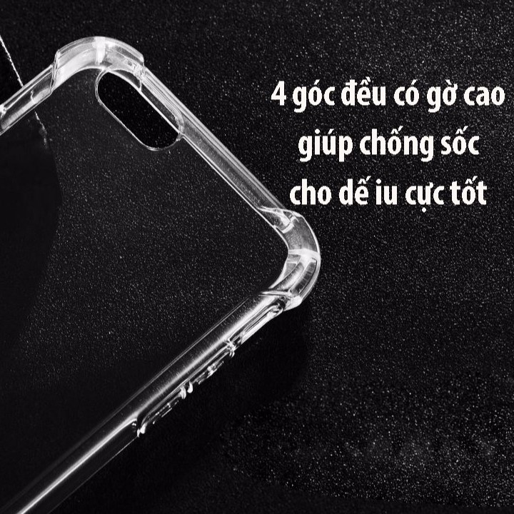 Ốp trong suốt chống sốc 1.5mm cho 14 Promax / 11 Pro Max X XsMax Iphone 6 6plus 7plus 8plus - Dino Case