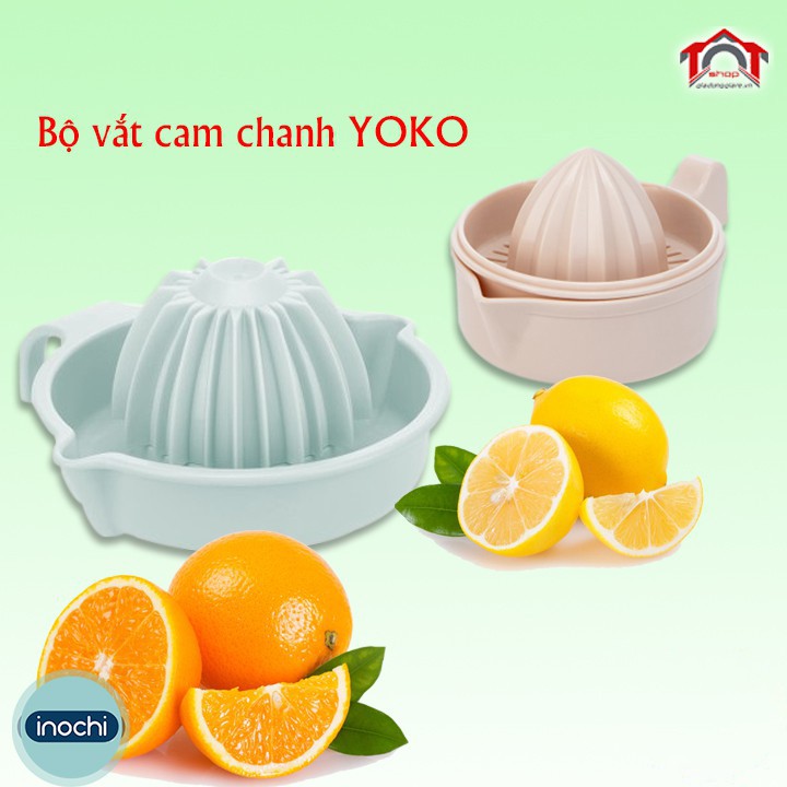 Bộ vắt cam tiện dụng có lọc YOKO INOCHI nhựa nguyên sinh cao cấp {Hàng Chính Hãng}