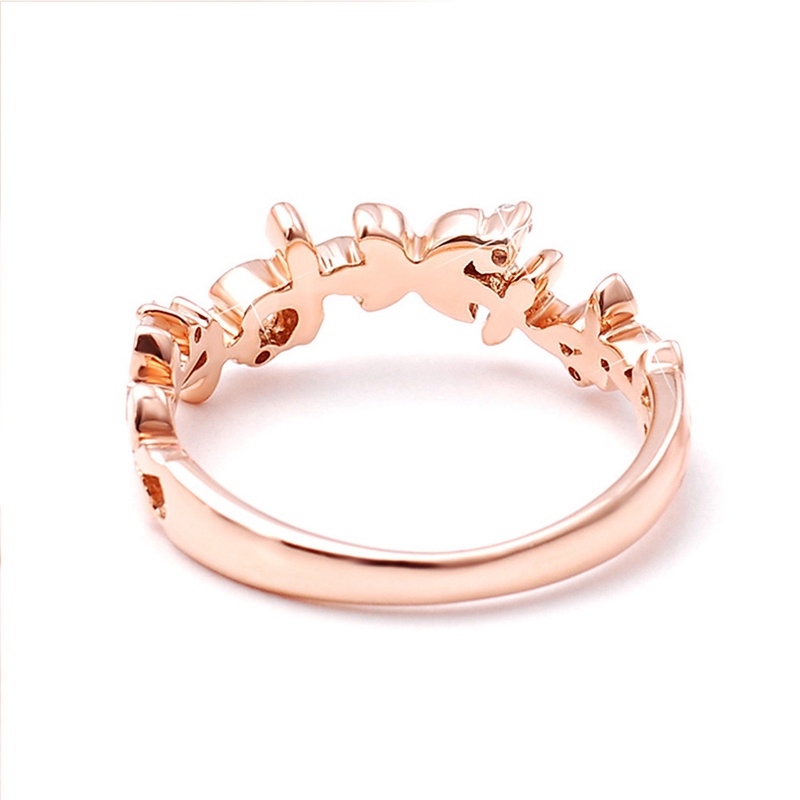 Ygt Nhẫn Hình Hoa Màu Bạc / Vàng Hồng Dành Cho Nữ