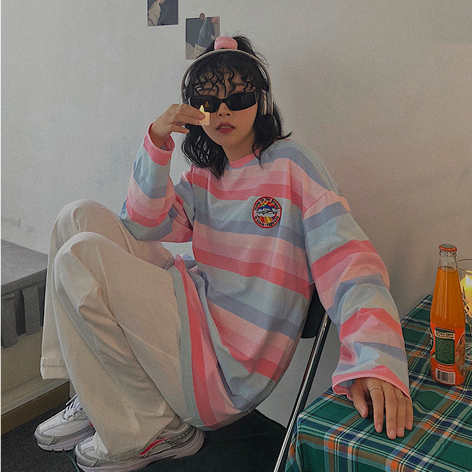 Áo kiểu tay dài dáng rộng thời trang Hàn Quốc phong cách Ulzzang cho bạn nữ | BigBuy360 - bigbuy360.vn