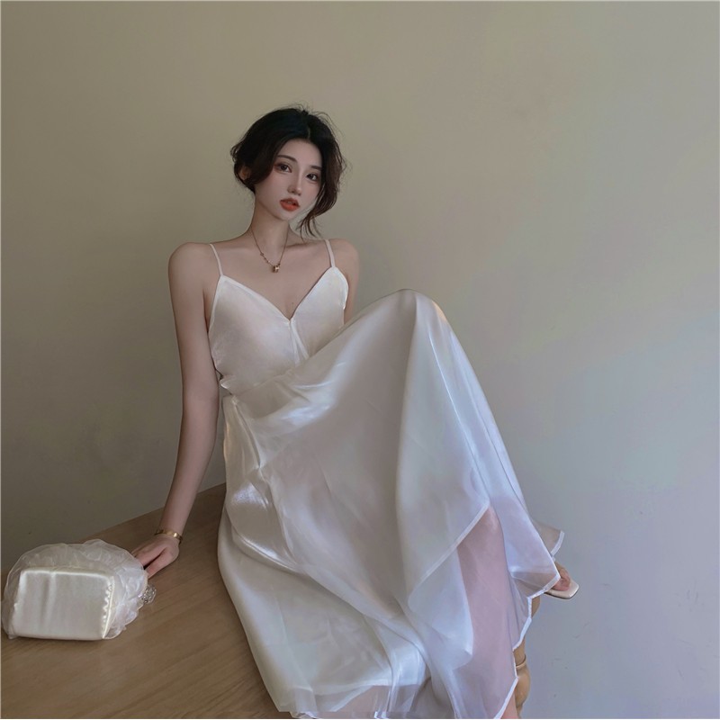 Jane Đầm dự tiệc mùa hè tơ sương lấp lánh ảnh thật cuối