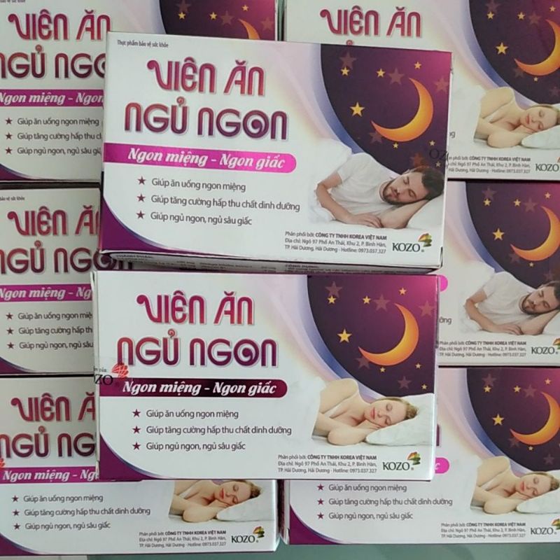 Viên ăn ngủ ngon KOZO hỗ trợ ăn ngon miệng- ngủ ngon giấc hộp 30 viên dùng 1 tháng