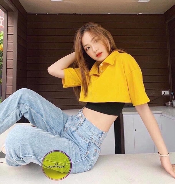 [KÈM ẢNH THẬT+VIDEO] SET 2 MÓN POLO CROPTOP KÈM ỐNG