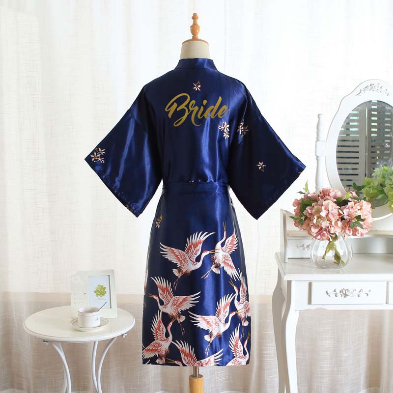 Áo ChoàNg Ngủ Kimono In HọA TiếT Sang TrọNg Cho Nữ