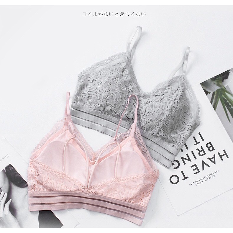 Áo Bra Ren Sexy Vanvene Đệm Rời Nâng Ngực Tự Nhiên Dây Lưng Cách Điệu Free Size 40-60Kg Chất Ren Mềm Mịn Không Xù A950 | BigBuy360 - bigbuy360.vn