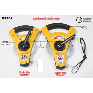 THƯỚC CUỘN THÉP 30M, 50M NHẬT BẢN KDS HỆ ST10-30C VÀ ST10-50C